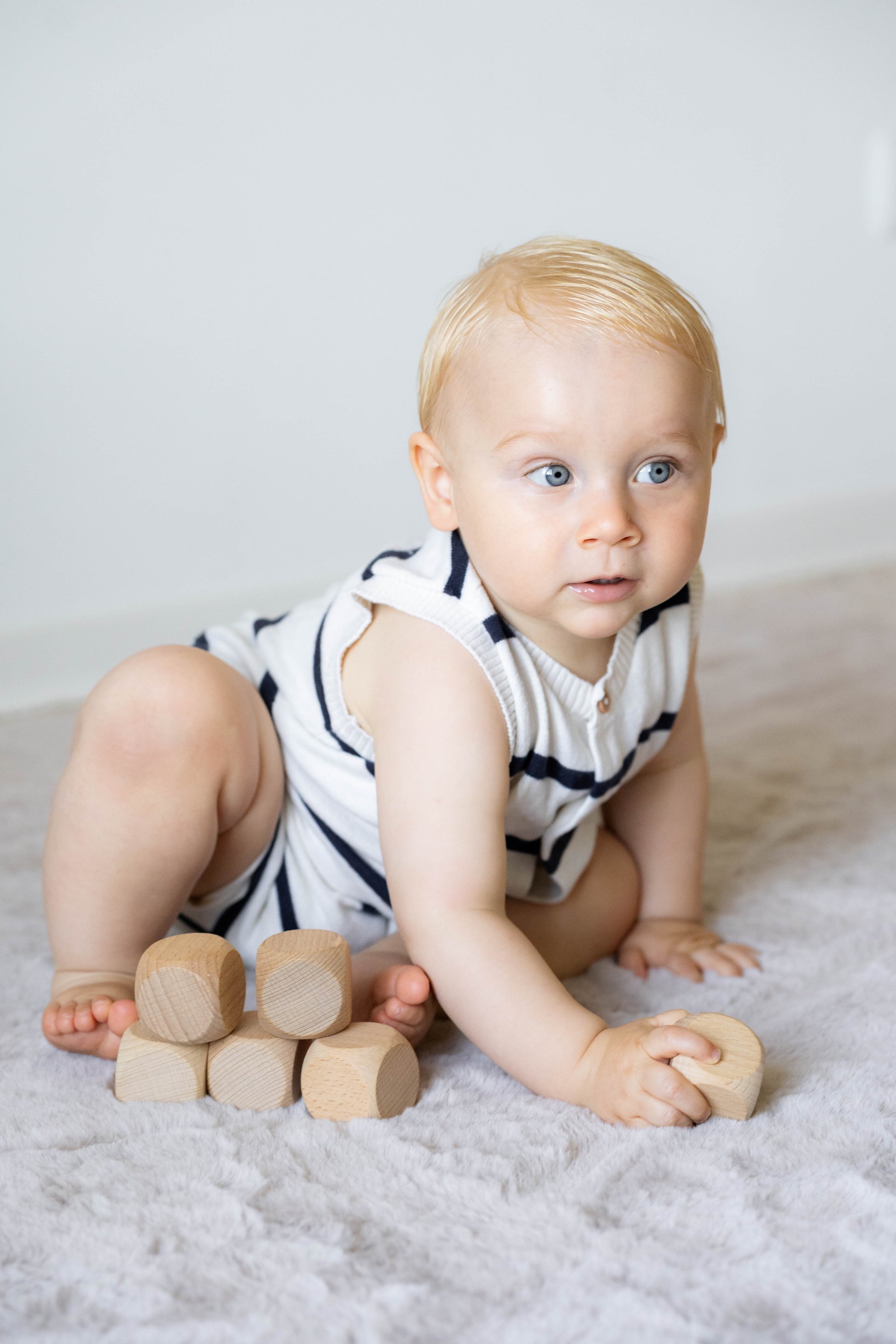 Holzbauklötze nachhaltiges Babyspielzeug zur Förderung von Kreativität